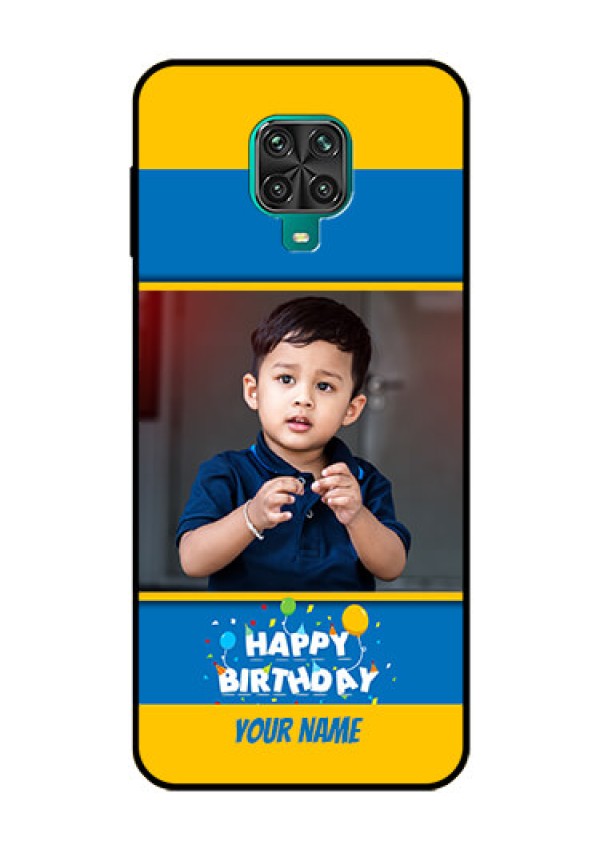 Redmi Note 9 Pro Custom Glass Mobile Case  - Birthday Wishes Design