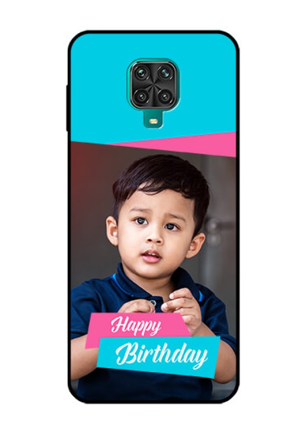 Redmi Note 9 Pro Personalized Glass Phone Case  - Image Holder with 2 Color Design