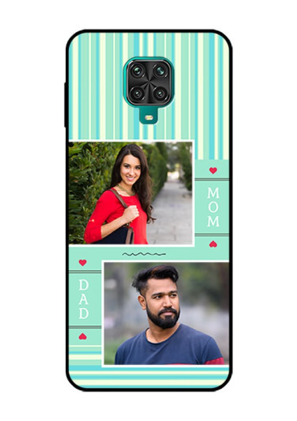 Redmi Note 9 Pro Custom Glass Phone Case  - Mom & Dad Pic Design