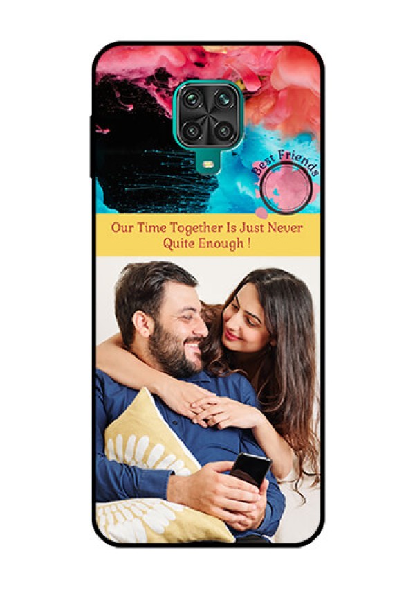 Redmi Note 9 Pro Custom Glass Mobile Case  - Quote with Acrylic Painting Design