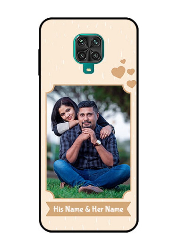 Redmi Note 9 Pro Custom Glass Phone Case  - with confetti love design 
