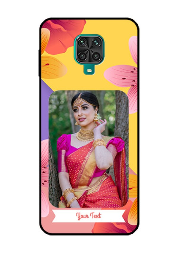 Redmi Note 9 Pro Custom Glass Mobile Case  - 3 Image With Vintage Floral Design