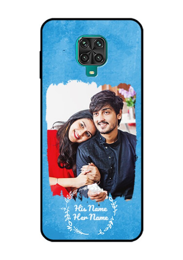 RedmiNote 9 Pro Custom Glass Phone Case - Blue Color Vintage Design