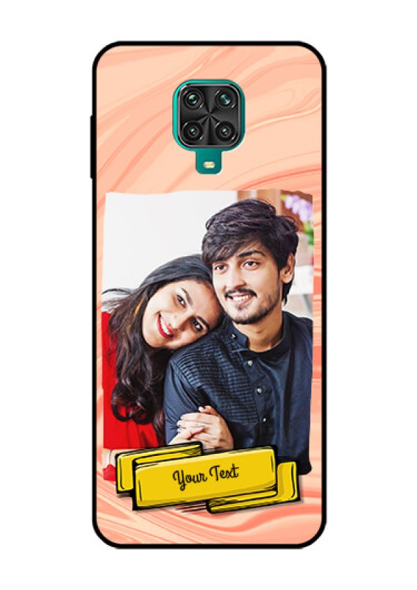 Redmi Note 9 Pro Personalized Glass Phone Case  - Marble Texture Design