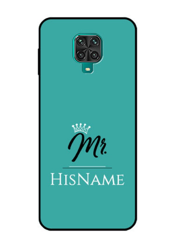 Redmi Note 9 Pro Custom Glass Phone Case Mr with Name