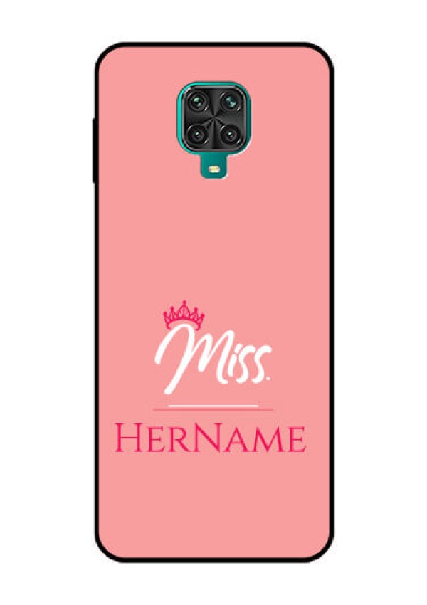 Redmi Note 9 Pro Custom Glass Phone Case Mrs with Name