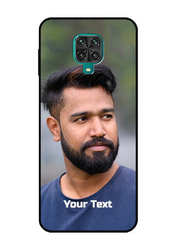 Redmi Note 9 Pro Glass Mobile Cover: Photo with Text