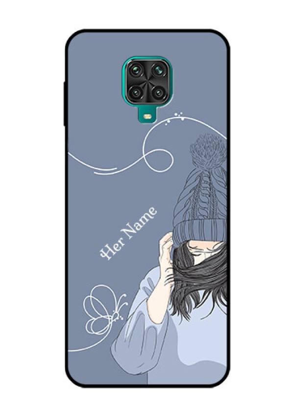 Xiaomi Redmi Note 9 Pro Custom Glass Mobile Case - Girl in winter outfit Design
