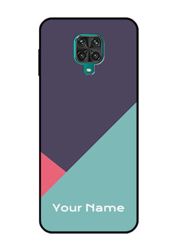 Xiaomi Redmi Note 9 Pro Custom Glass Mobile Case - Tri Color abstract Design