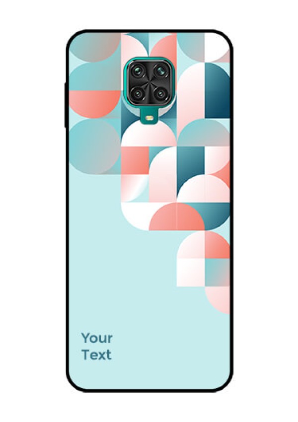 Xiaomi Redmi Note 9 Pro Custom Glass Phone Case - Stylish Semi-circle Pattern Design