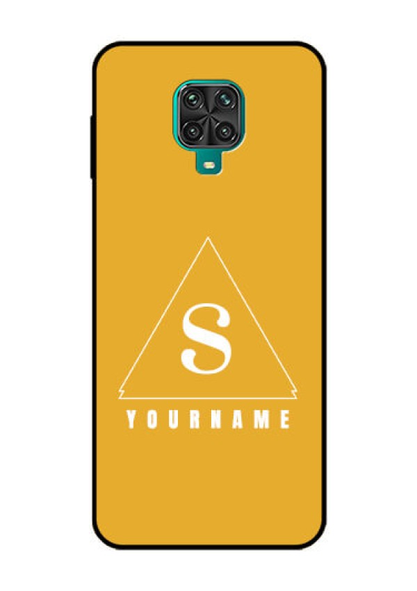 Xiaomi Redmi Note 9 Pro Personalized Glass Phone Case - simple triangle Design