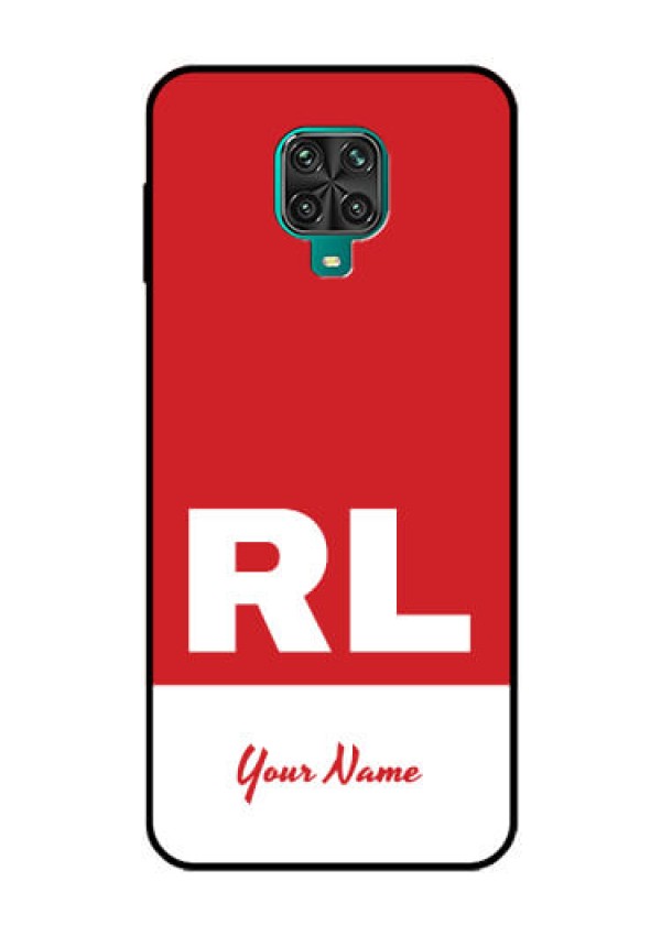 Xiaomi Redmi Note 9 Pro Personalized Glass Phone Case - dual tone custom text Design
