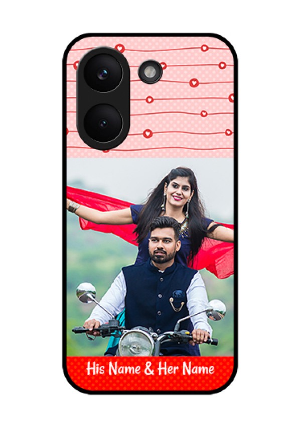 Xiaomi Redmi Turbo 5 Custom Glass Phone Case - Red Pattern Case Design