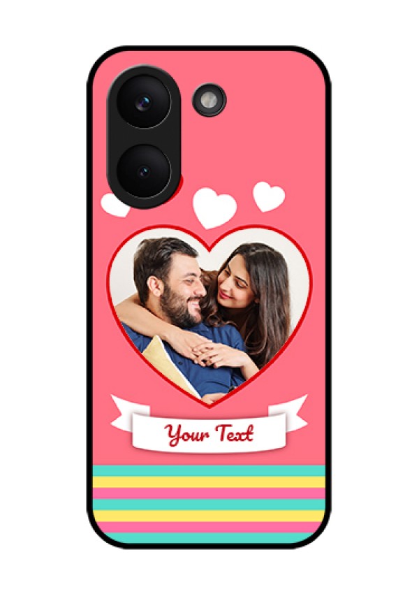 Xiaomi Redmi Turbo 5 Custom Glass Phone Case - Love Shapes Doodle Design