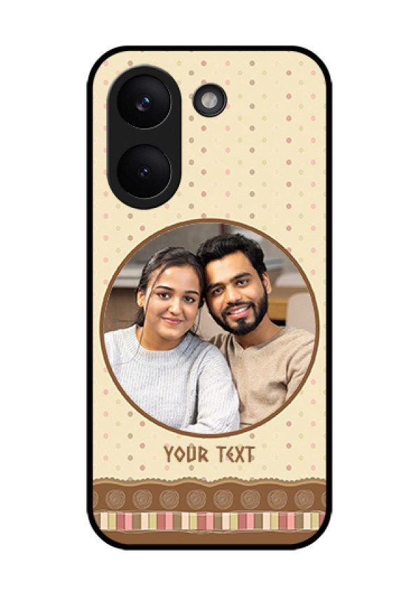 Xiaomi Redmi Turbo 5 Custom Glass Phone Case - Brown Dotted Mobile Case Design