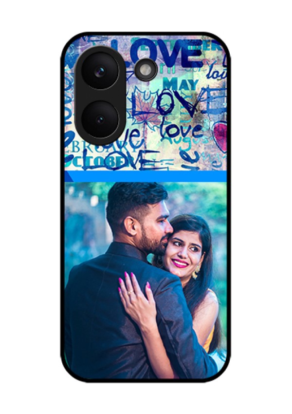 Xiaomi Redmi Turbo 5 Custom Glass Phone Case - Colorful Love Design
