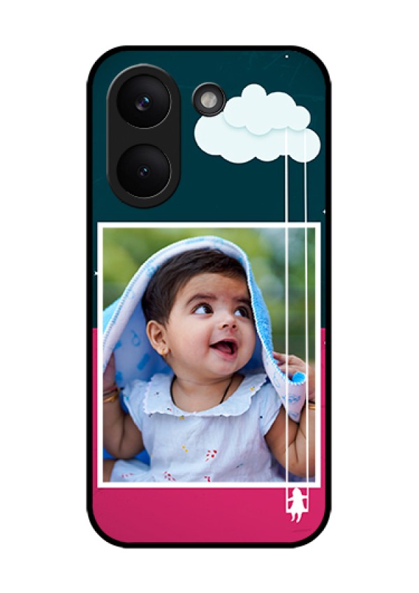 Xiaomi Redmi Turbo 5 Custom Glass Phone Case - Cute Girl With Cloud Design