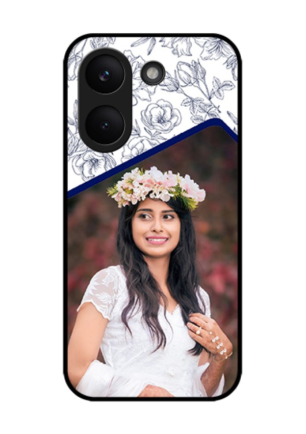 Xiaomi Redmi Turbo 5 Custom Glass Phone Case - Classy Floral Design
