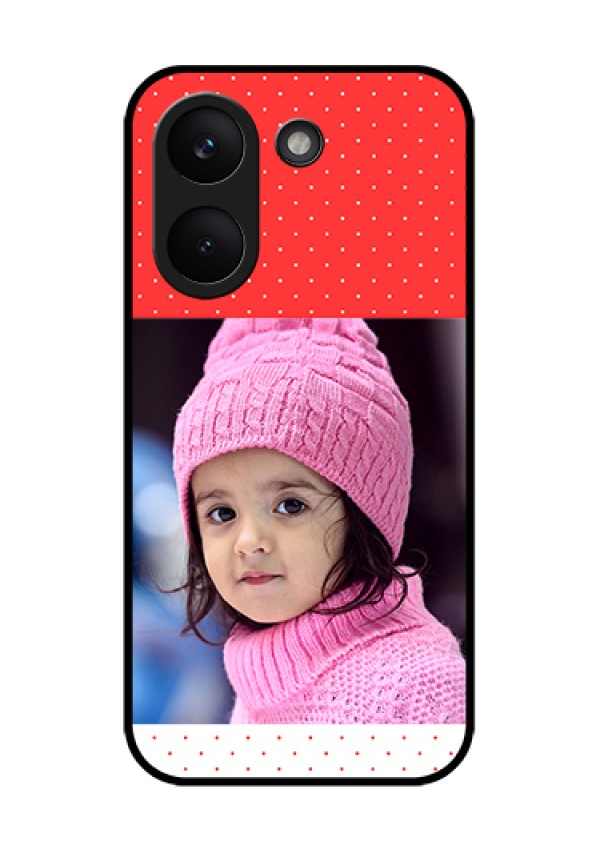 Xiaomi Redmi Turbo 5 Custom Glass Phone Case - Red Pattern Design