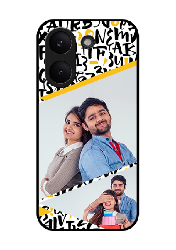Xiaomi Redmi Turbo 5 Custom Glass Phone Case - Letters Pattern Design