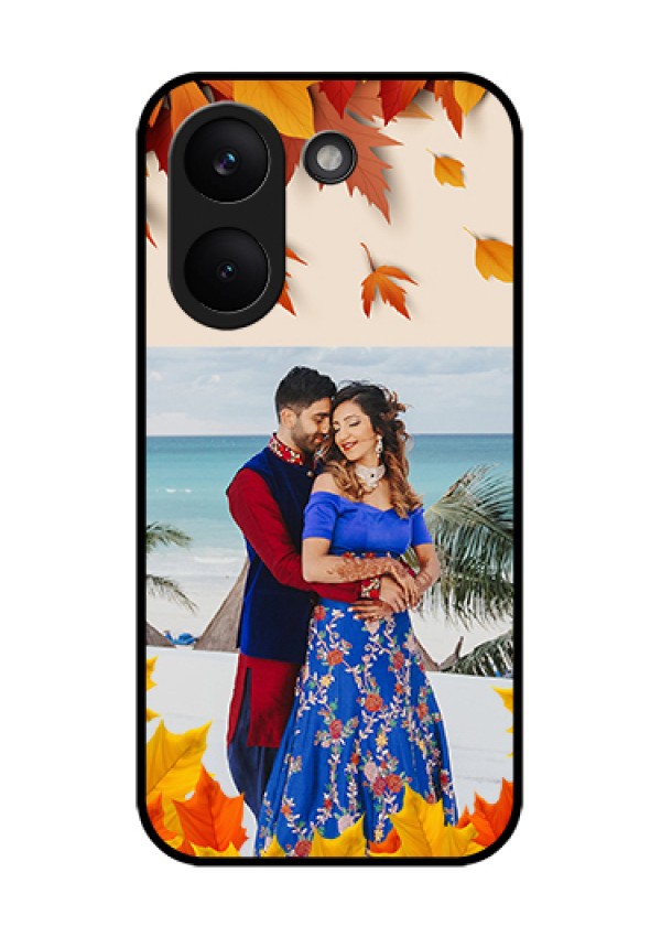 Xiaomi Redmi Turbo 5 Custom Glass Phone Case - Autumn Maple Leaves Design