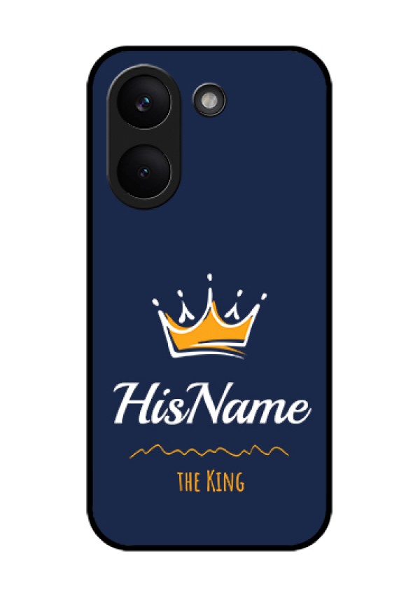 Xiaomi Redmi Turbo 5 Custom Glass Phone Case - King With Name Design