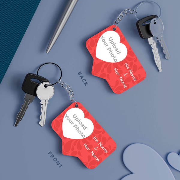 Couple Comment Box Shape Design Keychain
