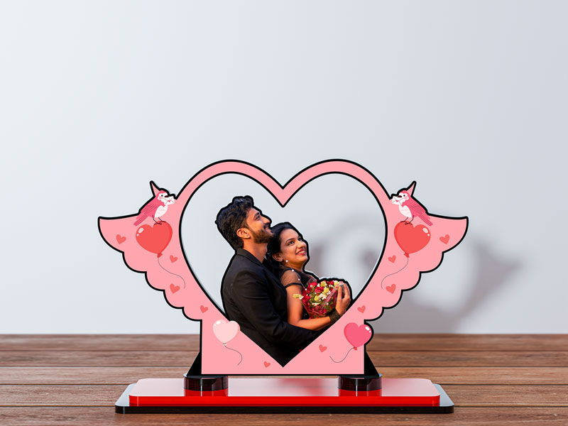 Heart with Wings Miniature Photo Stand Design