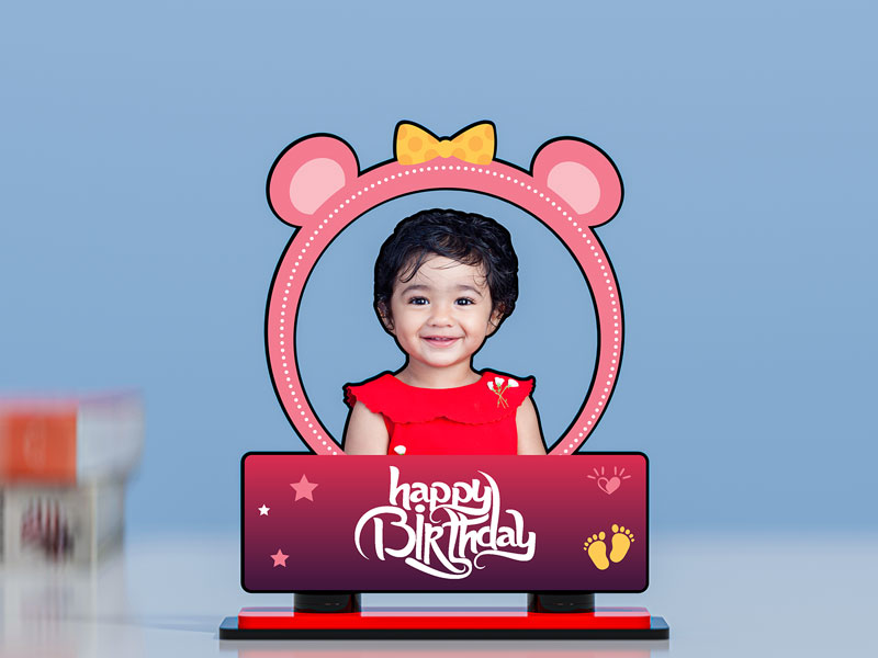 Happy Birthday Miniature Photo Stand Design