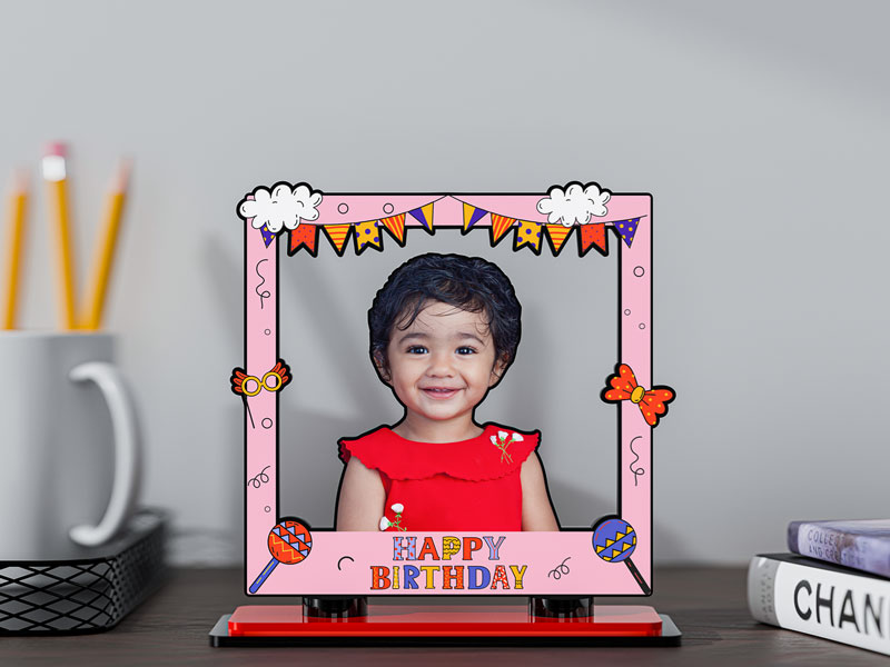 Happy Birthday Celebrations Miniature Photo Stand Design