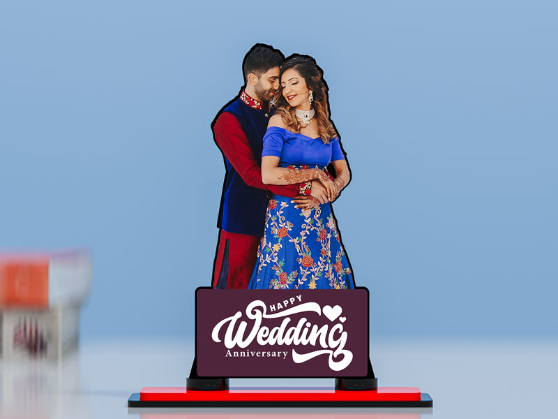 Happy Wedding Anniversary Miniature Photo Stand Design