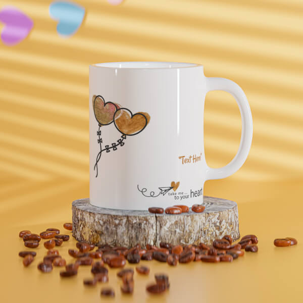 Take Me To Your Heart Quote Design On Mug