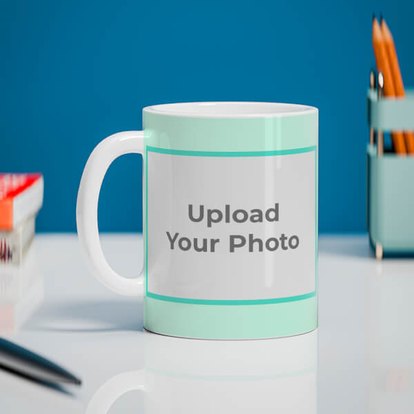 Artistic Building Painting Background Design On Mug