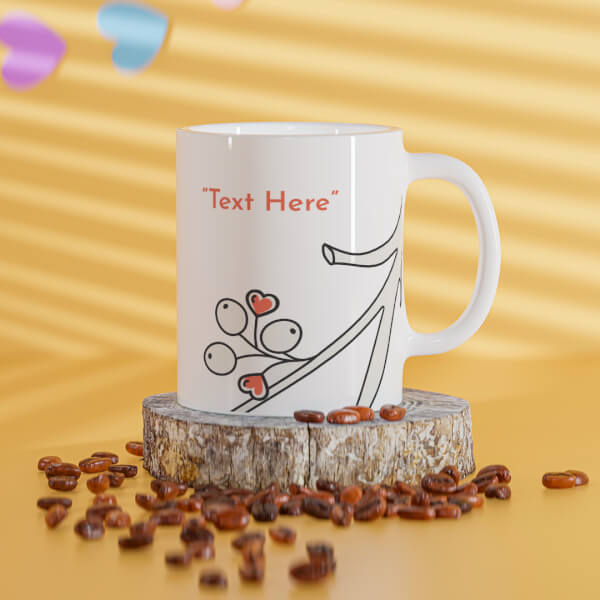 Lover Symbols Tree Branch Design On Mug
