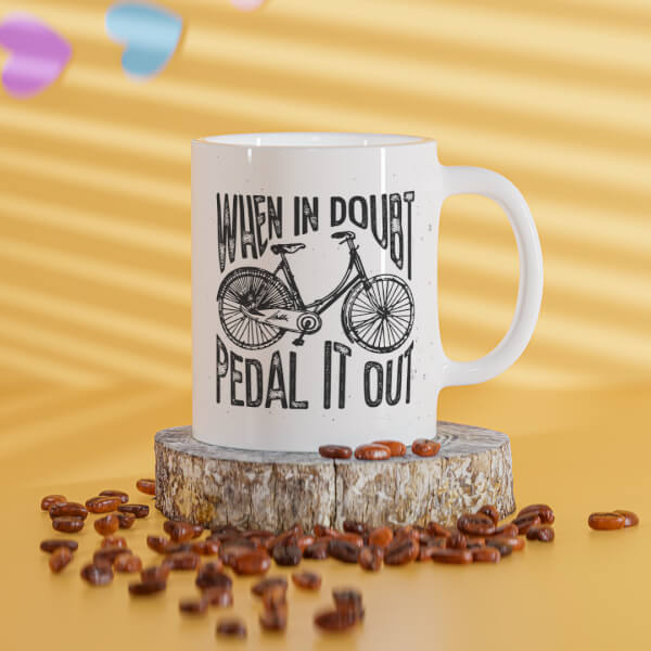 When In Doubt Pedal It Out Quote Design On Mug
