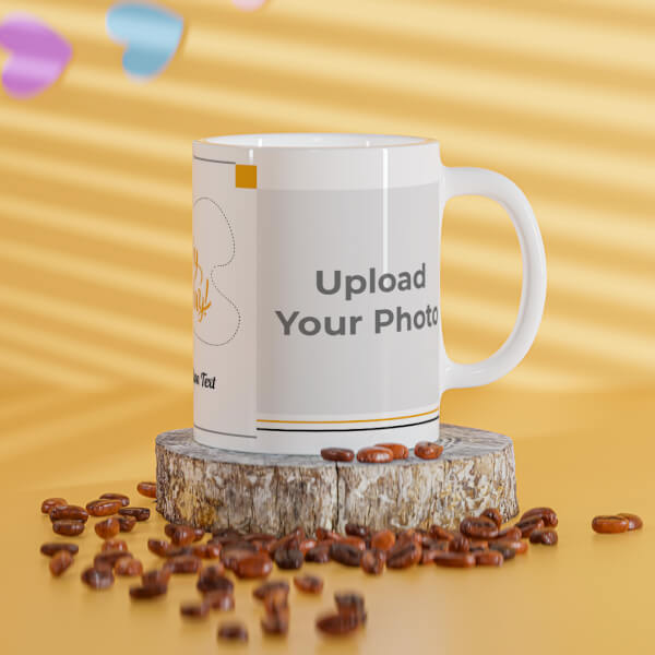 Boy Friend Birthday With 2 Square Pic Upload Design On Mug