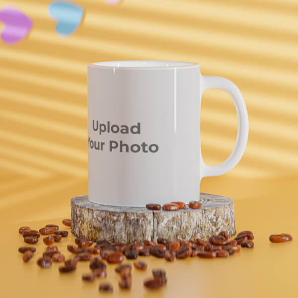 Brothers Birthday Balloon And Big Pic Upload Design On Mug