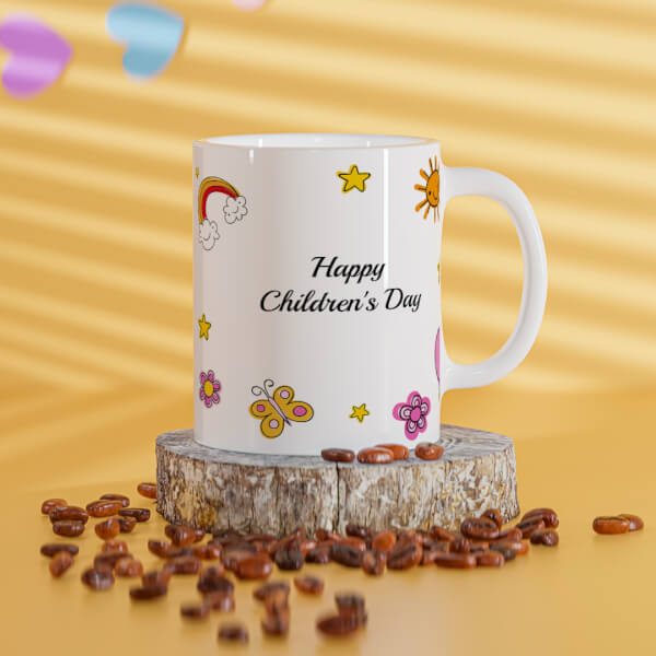 Childrens Day With Cartoon Objects Design On Mug