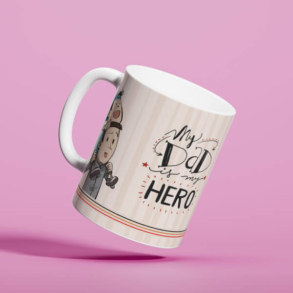 My Dad Is My Hero Design On Mug