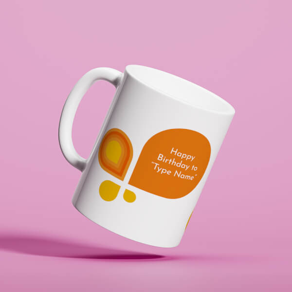 Happy Birthday Design On Mug