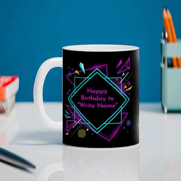 Friend Birthday colorful DJ Background Design On Mug