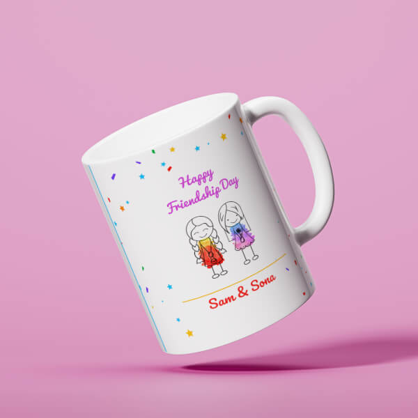 Happy Friendship Day Design On Mug