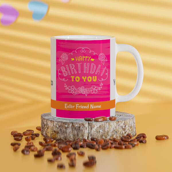Happy Birthday To You With 2 Pic Upload Design On Mug