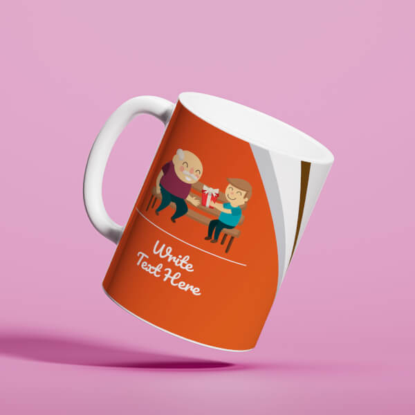 Happy Birthday Grandpa Design On Mug