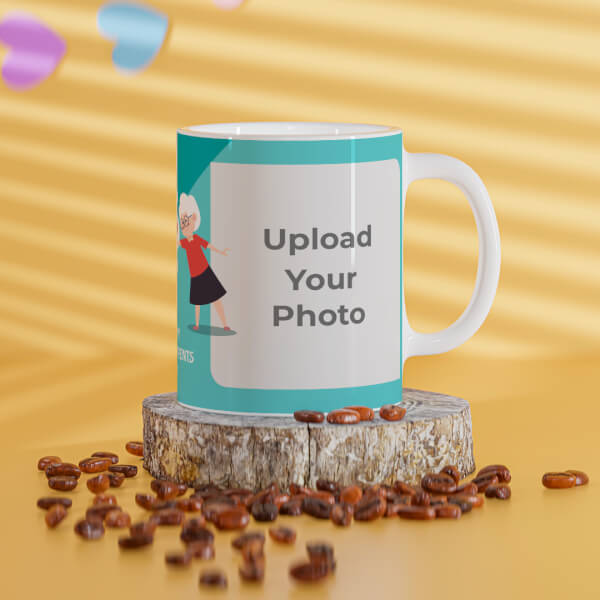 Grandparents Day With 2 Pic Upload Design On Mug