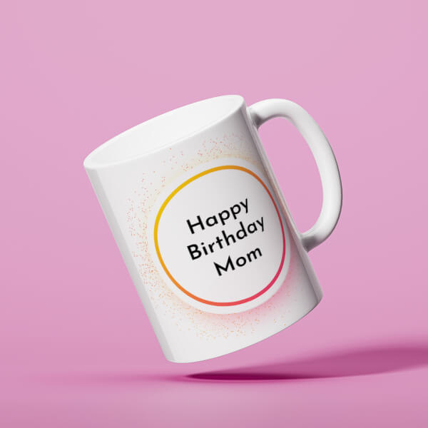 Happy Birthday Mom With 3 Pic Upload Design On Mug