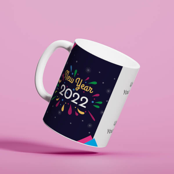 Happy New Year Colorful baloons Design On Mug