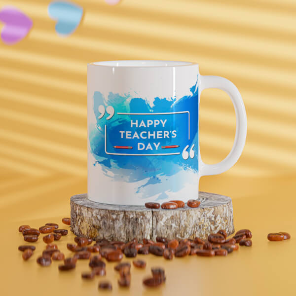 Happy Teachers Day Design On Mug