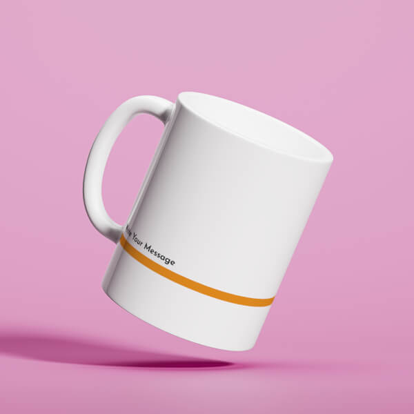 Corporate Mug With Company Message Design On Mug