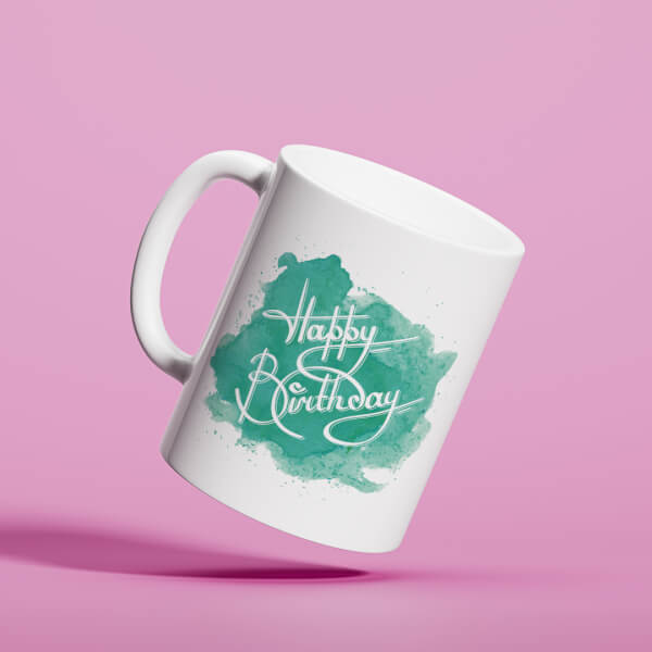 Corporate Mug With Birthday Message Design On Mug